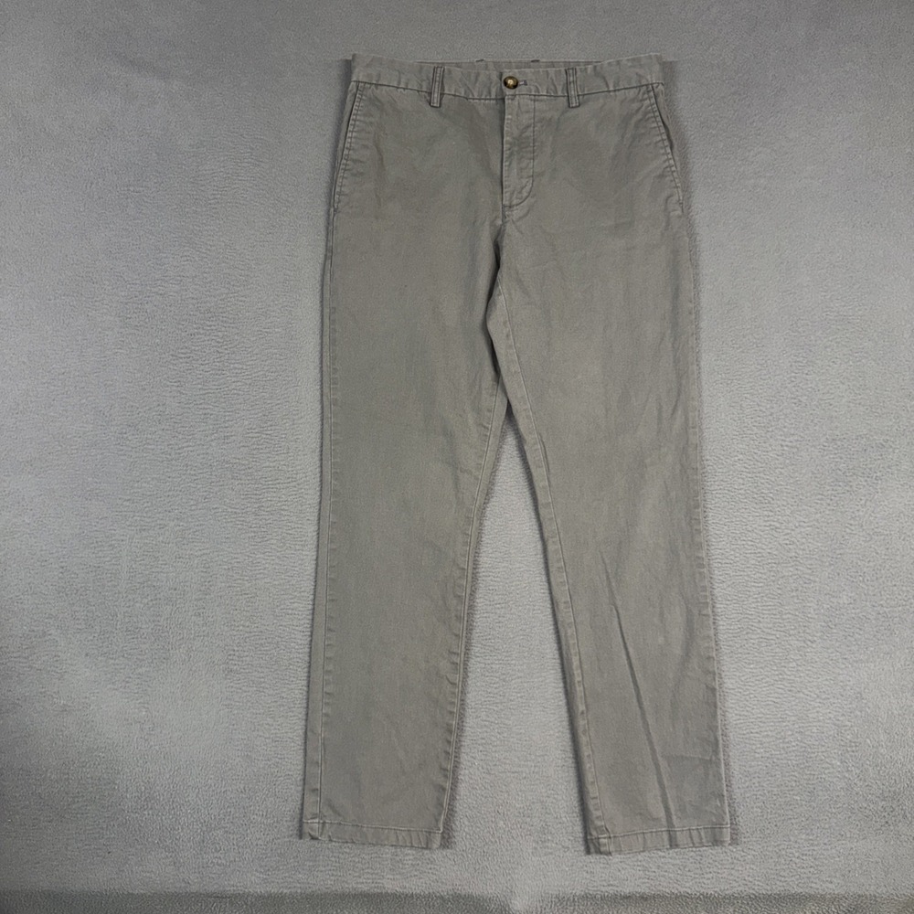 Old Navy Pants Mens 32x32 (Fits 32x30) Gray Slim Straight Built In Flex Chino